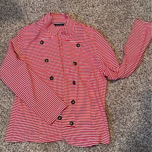 Tommy Hilfiger red/white stripe jersey blazer